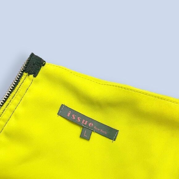 ISSUE NY 11512 dress in Chartreuse Size L - Picture 11 of 14